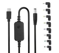 sourcing map Adaptateur USB C vers DC PD avec 8 embouts de connecteur, 1,18 m, 5 V, 9 V, 12 V, 15 V, 20 V, câble de déclenchement PD, convertisseur de chargeur de type C vers CC pour routeurs