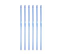 sourcing map Aiguille à Crochet Aluminium Crochet 2.5mm Tricot Aiguilles pour Bricolage Artisanat Fil Bleu 6Pcs