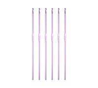 sourcing map Aiguille à Crochet Aluminium Crochet 3mm Tricot Aiguilles pour Bricolage Artisanat Fil Violet 6Pcs