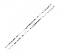 sourcing map Aiguilles longues droites à coudre broderie perles aiguilles acier inoxydable acier 5,91 Pouces 20 pièces