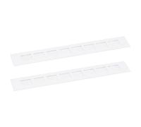 sourcing map Air Aérations Couvercle, 2pcs 350 x 50mm - Aluminium Alliage Maille Air Retour Vent Couvercle, Rectangle Persiennes Ventilation Grille pour Chaussure Armoire Armoire (Blanc)