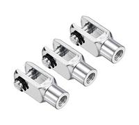 sourcing map Air Cylindre Barre Chape Terminal 52mm Longueur M10x1.25 Femelle Filetage Y Connecteur Argent