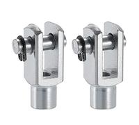 sourcing map Air Cylindre Tige Chape Extrémité 33mm Longueur M6x1 Femelle Filetage Y Connecteur 2Pcs