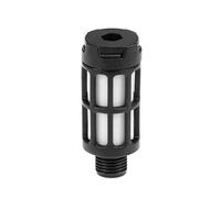 sourcing map Air échappement silence pneu plastique ligne 1/8 PT noir, 10pcs