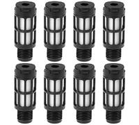 sourcing map air échappement tranquille pneu plastique Ligne PT 1/4, Noir 8pcs