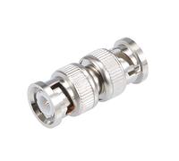 sourcing map Alliage BNC Mâle à Mâle Jack RF Coaxial Adaptateur Connecteur Vidéo