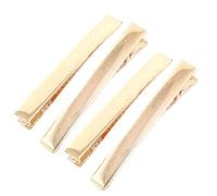 sourcing map Alligator bec pinces à cheveux barrette Barrette à Cheveux Longue 8cm Doré 4pcs