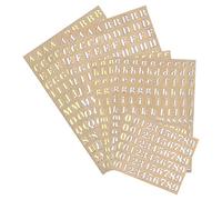 sourcing map Alphabet Lettre Numéro Autocollant 6 Feuilles Mini Résine Autocollants Paillettes Alliage Auto Adhésif pour Époxy Résine Scrapbooking Artisanat 1/8"