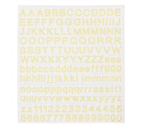 sourcing map Alphabet Lettres Nombre Résine Autocollants 3D Petit A à Z 1 à 9 Or Mini Métallique Étincelle Alliage Autocollant pour Résine Ongle Créacollage