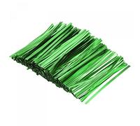 sourcing map Aluminium Liens Torsadés 4" 10cm Métallique Plastique Fermeture Attache pour Attache Cadeaux Sacs Arts Artisanat Attaches Gérer Cordes Vert Paquet de 750