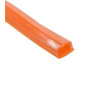 sourcing map Aluminium Profil Fente Couvercle Plat Joint Orange 8M 8mm