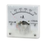 sourcing map Analogique Courant Panneau Mètre DC 0-100mA 91C4 Ampèremètre pour Automobile Circuit Test Charge Batterie Ampère Testeur Gauge Paquet de 1