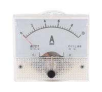sourcing map Analogique Courant Panneau Mètre DC 0-10A 0.1A Échelle 85C1 Ampèremètre pour Automobile Circuit Test Charge Batterie Ampère Testeur Gauge Paquet de 1