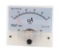 sourcing map Analogique Courant Panneau Mètre DC 0-50uA 85C1 Ampèremètre 63x43x55mm pour Automobile Circuit Test Charge Batterie Ampère Testeur Gauge Paquet de 1