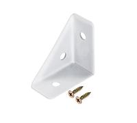 sourcing map Angle Coin Supports 38mm x 38mm à froid Laminés Acier Renforts Assemblage Support pour Bureau Lit Bord Blanc 10Pcs