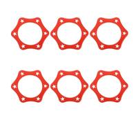 sourcing map Anneau de protection hexagonal en caoutchouc de 3,4 cm pour microphone KTV - Design anti-secousses - Protection contre les chutes et le glissement - Rouge