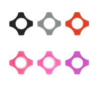 sourcing map Anneau de protection quadrangulaire en caoutchouc pour microphone KTV de 3,7 cm - Design anti-secousses - Protège contre les chutes et les glissements - Noir/gris/rouge/rose/violet/rose