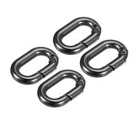 sourcing map Anneau de Sac Main Ressort Ovale, 4Pcs 0.98 Pouce Fixation Pince Déclencheur Boucle pour Porte oncé Gris