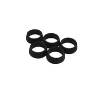 sourcing map- Anneau de tige de selle de vélo en Silicone étanche 5 pièces, 25-30mm, Noir