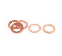 sourcing map Anneau Plat Cuivre Joint Étanche 5Pcs Pour Industrie
