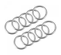 sourcing map Anneau Soudé Inox Acier 304 30mm Externe Diamètre 3mm Épaisseur 20pcs