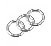 sourcing map Anneau Soudé Inox Acier 304 50mm Externe Diamètre 8mm Épaisseur 3pcs