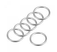 sourcing map Anneau Soudé Inox Acier 316 Rond 20mm ID 4mm Épais 6pcs