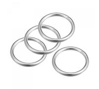 sourcing map Anneau Soudé Inox Acier 316 Rond 30mm ID 4mm Épais 4pcs