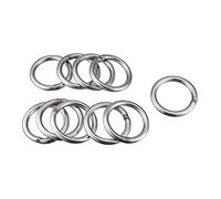sourcing map Anneau soudé Inox Acier Rond 40 x 5mm Cerclage 10Pcs