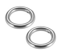 sourcing map Anneau soudé Inox Acier Rond 50 x 8mm Cerclage 2Pcs