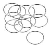 sourcing map Anneau soudé Inox Acier Rond 60 x 3mm Cerclage 10Pcs