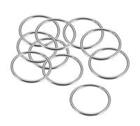 sourcing map Anneau soudé Inox Acier Rond 60 x 4mm Cerclage 10Pcs