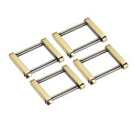 sourcing map Anneaux Manille Sac Sangle, 4Pcs 35mm Métal Visser Remplace Boucles pour Cuir Sac Artisanat Bricolage Accessoires, Bronze