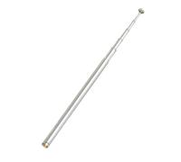 sourcing map Antenne Télescopique 480mm 6 Sections Argent 1pc TV Radio FM