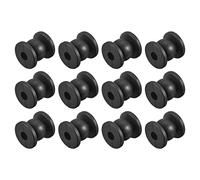 sourcing map Anti-Vibration Choc Absorption Amortissement Caoutchouc Billes M4x12mm pour RC Quadcopter FPV Cardan Caméra Support (Noir/Paquet de 12)