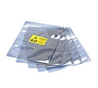 sourcing map Antistatique Sacs Blindage Sac 50pcs 15x20cm Ouvert Haut avec Étiquettes pour Dur Empreinte HDD SSD