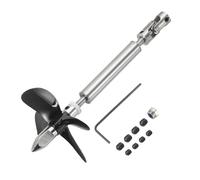 sourcing map Arbre d'entraînement W Joint universel d'hélice, arbre de 100 mm, manchon de 50 mm, D55 mm, hélice à 4 pales en acier inoxydable, convient pour arbre de moteur de 2 mm RC Bateau Coupleur