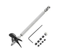 sourcing map Arbre d'entraînement W Joint universel d'hélice, arbre de 150 mm, manchon de 100 mm, hélice à 4 pales en acier inoxydable, convient pour arbre de moteur de 3 mm, kit d'assemblage de