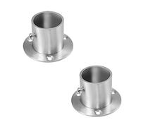 sourcing map Armoire bride, 32mm Dia Monté mural Crochet Rail Support Canne 2pcs