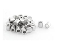 sourcing map Arrêts câble aluminium manches 30pcs Câble acier 3mm collier serti