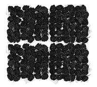 sourcing map Artificiel Rose Fleur Têtes, Noir Mini Faux Fleurs 0.8 Pouce-1 Pouce pour DIY Artisanat Mariage et Fête Décoration Paquet de 144