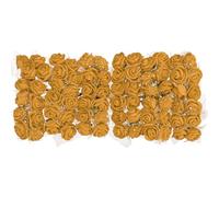 sourcing map Artificiel Rose Fleur Têtes, Or Ton Mini Faux Fleurs 0.8 Pouce-1 Pouce pour DIY Artisanat Mariage et Fête Décoration Paquet de 432