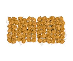 sourcing map Artificiel Rose Fleur Têtes, Or Ton Mini Faux Fleurs 0.8 Pouce-1 Pouce pour DIY Artisanat Mariage et Fête Décoration Paquet de 432