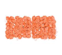 sourcing map Artificiel Rose Fleur Têtes, Orange Mini Faux Fleurs 0.8 Pouce-1 Pouce pour DIY Artisanat Mariage et Fête Décoration Paquet de 432