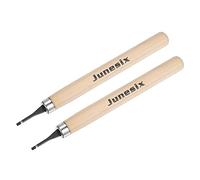 sourcing map Artisanat Découper Couteau, 2mm 50# Carbone Acier Petit Plat Lame Bois Poignée Hobby Bricolage Gravure Main Outils, Electroless Noircissement, 2pcs