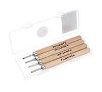 sourcing map Artisanat Découper Couteau Ensemble, 2mm/2.4mm/2mm/1mm SK5 Alliage Outil Acier Petit Plat Diagonale Rond Triangle Lame Bois Poignée Art Gravure Main Outils 1 Ensemble (4pcs)