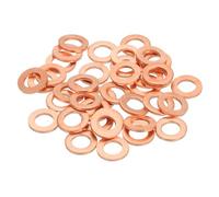 sourcing map Assortiment de 58 rondelles plates M5 en cuivre - 5 mm de diamètre intérieur, 9 mm de diamètre extérieur, 1 mm d'épaisseur pour boulons, vis, réparation de machines