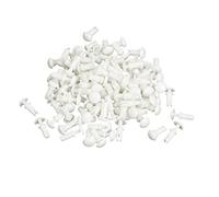 sourcing map Attaches Nylon Blanc Fix Rivet 3,4-4,3mm Épaisseur Bord 100pcs