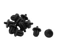 sourcing map Audio Jack PC DVD Microphone Fiche De Poussière étui en Caoutchouc Noir 6.35mm 10 PIÈCES