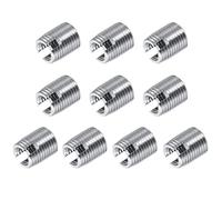 sourcing map Auto Taraudage Inserts Filetés M3 M5x6mm Carbone Acier Réparation Écrous 40pcs